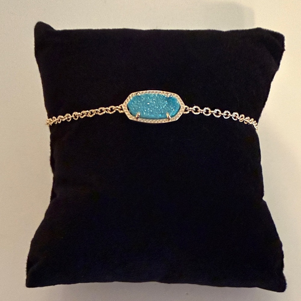 Kendra Scott Gold Bracelet with Blue Accent